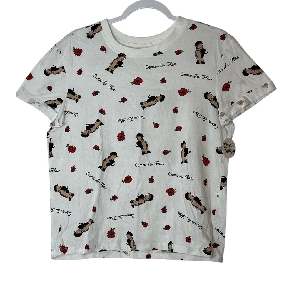 Vibe n SELENA T-Shirt Graphic Women Médium Top Como La Flor Short‎ Sleeve New
